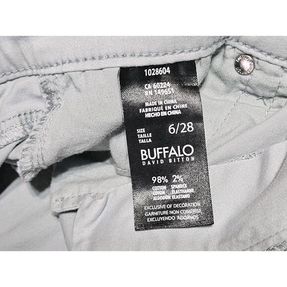 Buffalo Jeans Womens 6/28 Gray Mid Rise Stretch Skinny Ankle Grazer - Picture 6 of 10